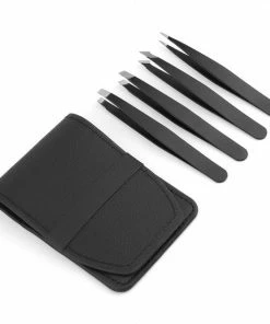 Evvie Pincet Set Van 4 In Lederen Hoesje - Epileer Pincet / Splinter Pincet - Zwart -Philips winkel 550x550 175