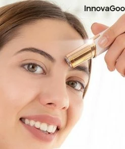 Innovagoods Elektrische Epilator Wenkbrauw Inclusief Ledlicht - Gezichtsepilator - Epilator - Epileerapparaat - Epilator Gezicht - Epilady - Epileerapparaat Dames - Wenkbrauwtrimmer - Wenkbrauw Epilator - Wenkbrauw - Epileer - Epileren - Trimmer