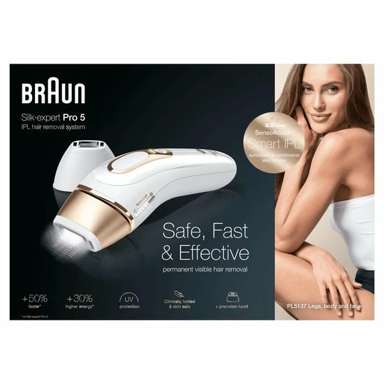 Braun Silk·expert Pro 5 PL5137 Wit En Goud - Nieuwste Generatie IPL Ontharing, Zichtbare Ontharing 9 Braun Silk·expert Pro 5 PL5137 Wit En Goud - Nieuwste Generatie IPL Ontharing, Zichtbare Ontharing - Afbeelding 9