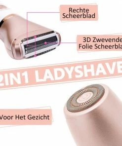 Bluemay 2-in-1 Ladyshave - Pijnloos - Ladyshave Voor Vrouwen - Scheerapparaat - Trimmer - Haarverwijderaar - Ontharing - Ontharingsapparaat -Philips winkel 550x550 434