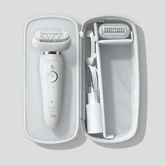 Braun Silk-?pil 9 Flex Epilator Voor Vrouwen, Design Editie Met Reisetui - Wit 11 Braun Silk-?pil 9 Flex Epilator Voor Vrouwen, Design Editie Met Reisetui - Wit - Afbeelding 11
