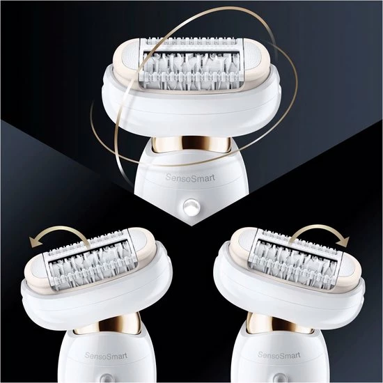 Braun Silk-épil 9 Flex 9-010 - Voor Vrouwen Met Flexibele Kop Voor Ontharen, Wit/Goud 4 Braun Silk-épil 9 Flex 9-010 - Voor Vrouwen Met Flexibele Kop Voor Ontharen, Wit/Goud - Afbeelding 4