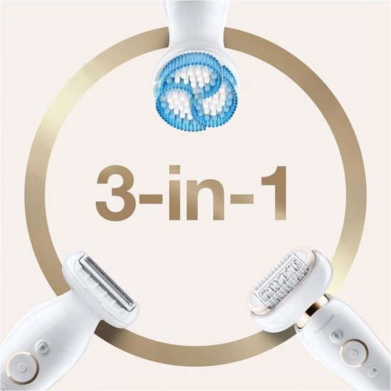 Braun Silk-épil 9 Flex 9-010 - Voor Vrouwen Met Flexibele Kop Voor Ontharen, Wit/Goud 5 Braun Silk-épil 9 Flex 9-010 - Voor Vrouwen Met Flexibele Kop Voor Ontharen, Wit/Goud - Afbeelding 5