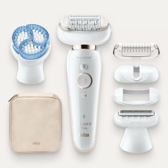 Braun Silk-épil 9 Flex 9-010 - Voor Vrouwen Met Flexibele Kop Voor Ontharen, Wit/Goud 8 Braun Silk-épil 9 Flex 9-010 - Voor Vrouwen Met Flexibele Kop Voor Ontharen, Wit/Goud - Afbeelding 8