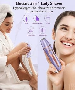 Perfect Als Moederdag Cadeau Cadeautje Elektrisch Scheerapparaat Voor Dames, Draadloze Ladyshaver Voor Gezicht, Armen En Benen, Oksels, Intieme Zone, Droog En Nat Scheren, USB-C Opladen - Paars -Philips winkel 550x550 723