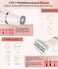 Perfect Als Moederdag Cadeau Cadeautje Elektrisch Scheerapparaat Voor Dames, Draadloze Ladyshaver Voor Gezicht, Armen En Benen, Oksels, Intieme Zone, Droog En Nat Scheren, USB-C Opladen - Wit -Philips winkel 550x550 730