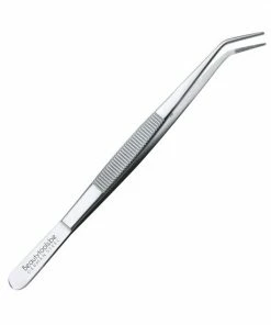 Beautytools.be BeautyTools Punt Pincet SOLID-GRIP - Pincet Met Microvertanding Voor Splinters En Hobby - Kromme Bek - Tweezers (16 Cm) - Inox (PT-2083)