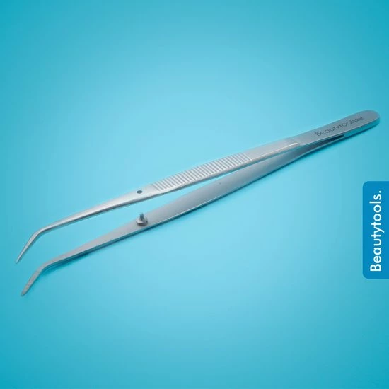 Beautytools.be BeautyTools Punt Pincet SOLID-GRIP - Pincet Met Microvertanding Voor Splinters En Hobby - Kromme Bek - Tweezers (16 Cm) - Inox (PT-2083) 3 Beautytools.be BeautyTools Punt Pincet SOLID-GRIP - Pincet Met Microvertanding Voor Splinters En Hobby - Kromme Bek - Tweezers (16 Cm) - Inox (PT-2083) - Afbeelding 3