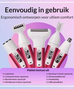 Rivema 5-in-1 Ladyshave Draadloos Voor Vrouwen ? Epilator ? Wenkbrauw Trimmer ? Scheerapparaat Vrouw ? Ontharingsapparaat - Body Shaver -Philips winkel 550x550 811