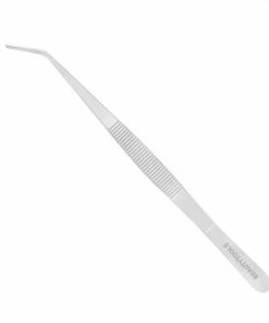 Beautytools.be BeautyTools Punt Pincet SOLID-GRIP - Pincet Met Microvertanding Voor Splinters En Hobby - Kromme Bek - Tweezers (15 Cm) - Inox (PT-1024)