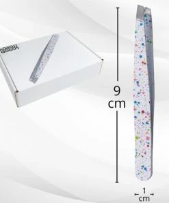 AdroitGoods Pincet Epileer - Slanted - RVS - Professioneel - Wit Gespikkeld -Philips winkel 550x550 910