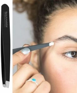 Beautytools.be BeautyTools Epileerpincet PRECISION - Pincet Met Schuine Bek Voor Wenkbrauwen - Matt Black Everything - Tweezers (9.5 Cm) - (BT-1925) -Philips winkel 550x550 954
