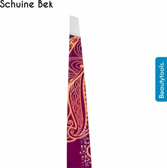 Beautytools.be BeautyTools Epileerpincet PRECISION - Pincet Met Schuine Bek Voor Wenkbrauwen - Purple Henna - Tweezers (9.5 Cm) - Inox (BT-1918) 2 Beautytools.be BeautyTools Epileerpincet PRECISION - Pincet Met Schuine Bek Voor Wenkbrauwen - Purple Henna - Tweezers (9.5 Cm) - Inox (BT-1918) - Afbeelding 2