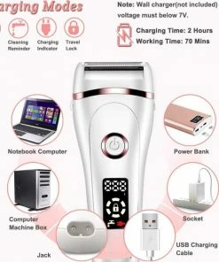 J.E® J.E Ladyshave - 3-in-1 Ladyshave - Draadloos - Ontharen - Oplaadbaar - Wit -Philips winkel 550x554 6