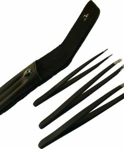 Merkloos Pincet Set RVS Met Case - Splinter Verwijderen Set - Ontharing Epileren Set - Make Up Artikelen