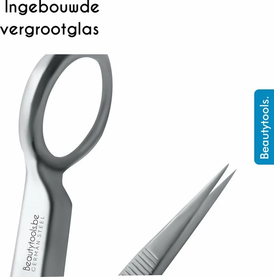 Beautytools.be BeautyTools MAGNIFY Punt Pincet SOLID-GRIP - Pincet Met Fijne Punt Voor Splinters - Tweezers Met Ingebouwd Vergrootglas (9 Cm) - Inox (PT-1048) 3 Beautytools.be BeautyTools MAGNIFY Punt Pincet SOLID-GRIP - Pincet Met Fijne Punt Voor Splinters - Tweezers Met Ingebouwd Vergrootglas (9 Cm) - Inox (PT-1048) - Afbeelding 3