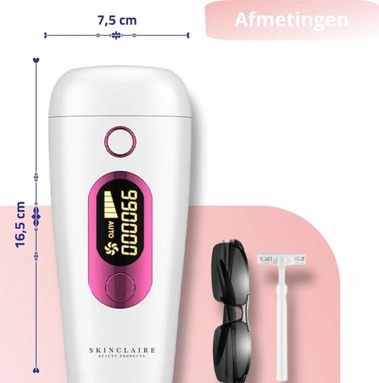Skinclaire IPL Ontharingsapparaat - Laser Ontharing - Laser En Lichtontharing - GRATIS Beschermbril En Scheermesje 3 Skinclaire IPL Ontharingsapparaat - Laser Ontharing - Laser En Lichtontharing - GRATIS Beschermbril En Scheermesje - Afbeelding 3