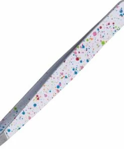 AdroitGoods Pincet Epileer - Slanted - RVS - Professioneel - Wit Gespikkeld