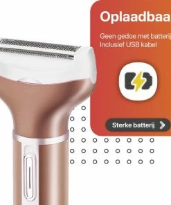 Smart-Tech - 4 In 1 Ladyshave - Oplaadbaar - Wenkbrauw Trimmer - Neus- En Oor Trimmer - Rose Gold 12 Smart-Tech - 4 In 1 Ladyshave - Oplaadbaar - Wenkbrauw Trimmer - Neus- En Oor Trimmer - Rose Gold -Philips winkel 550x562 1