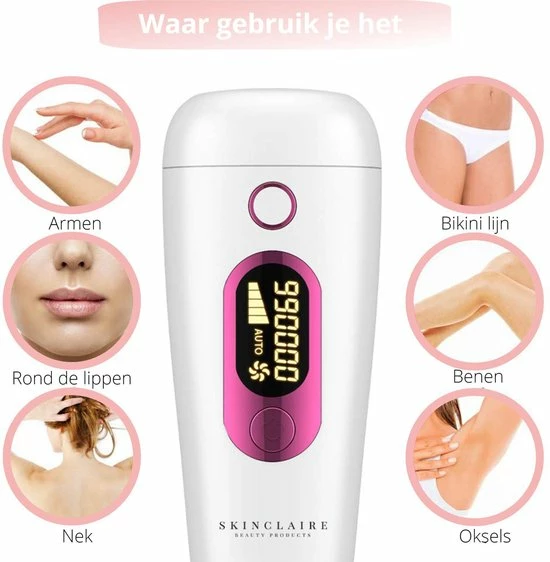 Skinclaire IPL Ontharingsapparaat - Laser Ontharing - Laser En Lichtontharing - GRATIS Beschermbril En Scheermesje 6 Skinclaire IPL Ontharingsapparaat - Laser Ontharing - Laser En Lichtontharing - GRATIS Beschermbril En Scheermesje - Afbeelding 6