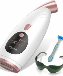 IPL Haarverwijderingsapparaat Voor Dames En Heren, 999.000 Knippert Permanent Pijnloos Haarverwijderingssysteem Met 2 Flitsmodi En 5 Instellingen Voor Gezicht Lichaam Benen Bikini Onderarm