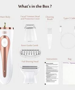 Perfect Als Moederdag Cadeau Cadeautje Elektrisch Scheerapparaat Voor Dames, Draadloze Ladyshaver Voor Gezicht, Armen En Benen, Oksels, Intieme Zone, Droog En Nat Scheren, USB-C Opladen - Wit -Philips winkel 550x569 7