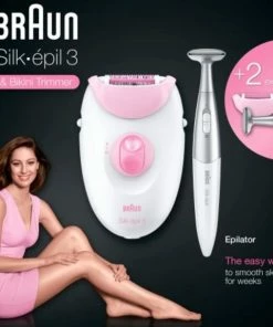 Braun Silk-épil 3 - SE3-321 Legs, Arms & Body: Epilator (20 Pincetten) Met Massagerollers + Bikini Trimmer - Kleur: Wit + Roze 8 Braun Silk-épil 3 - SE3-321 Legs, Arms & Body: Epilator (20 Pincetten) Met Massagerollers + Bikini Trimmer - Kleur: Wit + Roze -Philips winkel 550x575 1