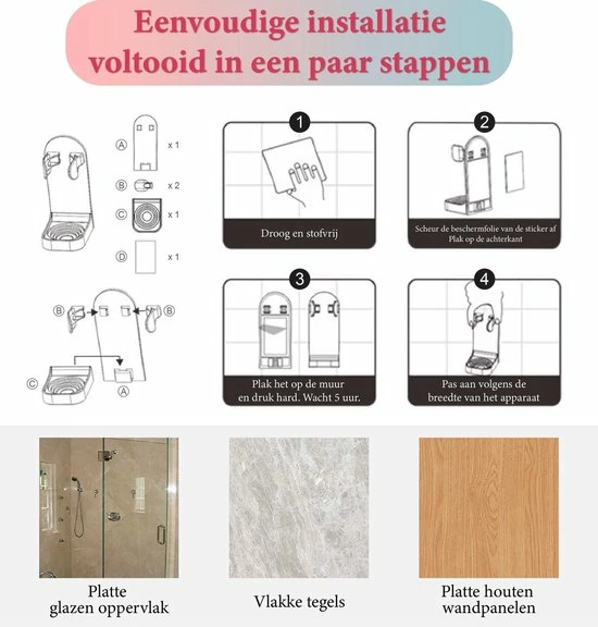 Colorful Sun? Scheermeshouder - Gezichtsborstelhouder - Wit - 1 Stuk - Gratis Tandpasta Knijper - Muurhouder - Zelfklevend - Zonder Boren - Badkamer Accessoires - Wandhouder - Gezichtsreinigingsborstels - Douche - Accessoires Voor Ontharingsapparaten 2 Colorful Sun? Scheermeshouder - Gezichtsborstelhouder - Wit - 1 Stuk - Gratis Tandpasta Knijper - Muurhouder - Zelfklevend - Zonder Boren - Badkamer Accessoires - Wandhouder - Gezichtsreinigingsborstels - Douche - Accessoires Voor Ontharingsapparaten - Afbeelding 2