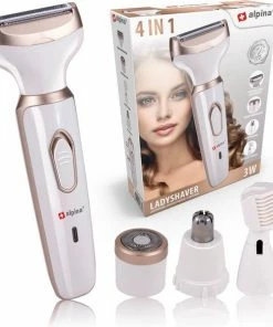 Merkloos Alipina 4in1 Ladyshaver - Ladyshaves Voor Vrouwen - Scheerapparaat Dames - Scheermesjes Vrouw - Schaamhaar Trimmer Vrouwen - Ladyshave -