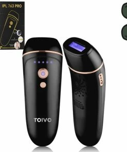 Toivo IPL 763 PRO Lichtontharing - Zwart - 900.000 Flitsen - Incl. Beschermingsbril - Ontharingsapparaat - Ipl Lichtontharing