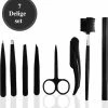 Ar-To-Go Epileer Set ? Pincet Set ? Epileren ? Wenkbrauw Trimmer ? Epileer Pincet ? Cadeauset Vrouw - 7 Delig ? Zwart