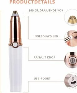 Cocora Wenkbrauw Trimmer | Wenkbrauw Epilator | Precisietrimmer | USB Oplaadbaar - Wit 3 Cocora Wenkbrauw Trimmer | Wenkbrauw Epilator | Precisietrimmer | USB Oplaadbaar - Wit -Philips winkel 550x594