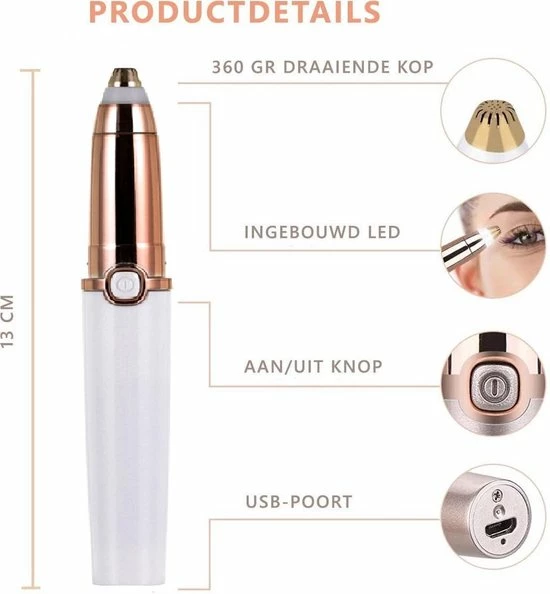 Cocora Wenkbrauw trimmer | Wenkbrauw Epilator | Precisietrimmer | USB oplaadbaar - Wit Cocora Wenkbrauw Trimmer | Wenkbrauw Epilator | Precisietrimmer | USB Oplaadbaar - Wit -Philips winkel
