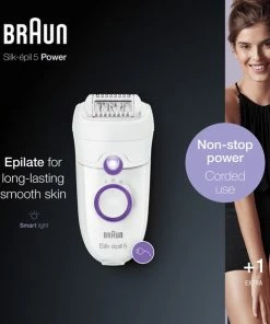 Braun Silk-?pil 5 505 Power 28 Pincetten Paars, Wit -Philips winkel 550x596