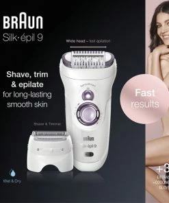 Braun Silk-?pil 9 9-710 Voor Vrouwen Voor Langdurige Ontharing, Wit/Paars -Philips winkel 550x597 4