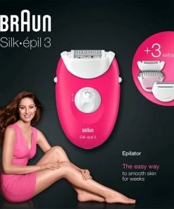 Braun Silk-épil 3 3-410 - Elektrische Epilator Voor Dames - Roze/wit -Philips winkel 550x599