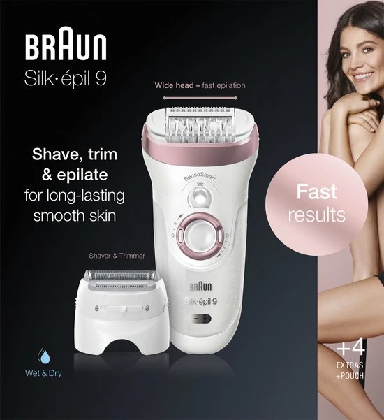 Braun Silk-épil 9-725 - Epilator Voor Langdurige Ontharing - Wit/Roségoud 9 Braun Silk-épil 9-725 - Epilator Voor Langdurige Ontharing - Wit/Roségoud - Afbeelding 9