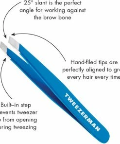 Tweezerman Studio Line Mini Slant Tweezer Bahama Blue - RVS/Blauw -Philips winkel 550x603 1