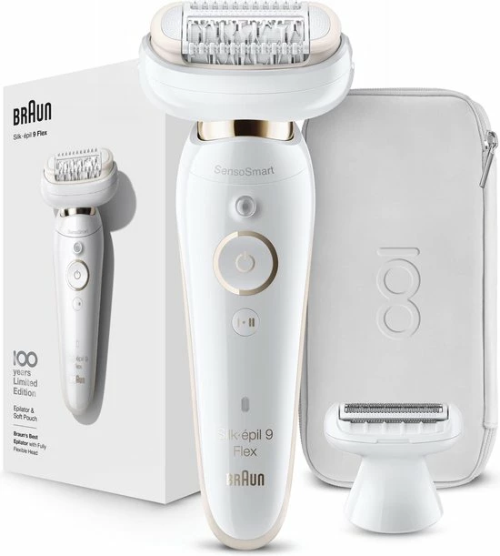 Braun Silk-?pil 9 Flex Epilator Voor Vrouwen, Design Editie Met Reisetui - Wit 1 Braun Silk-?pil 9 Flex Epilator Voor Vrouwen, Design Editie Met Reisetui - Wit