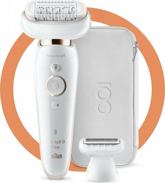 Braun Silk-?pil 9 Flex Epilator Voor Vrouwen, Design Editie Met Reisetui - Wit 8 Braun Silk-?pil 9 Flex Epilator Voor Vrouwen, Design Editie Met Reisetui - Wit - Afbeelding 8