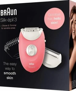 Braun Silk-?pil 3 SE 3-440 Starterset 3-in-1 Ontharing - Epileerapparaat, Scheerapparaat Voor Vrouwen, Wit/Roze -Philips winkel 550x621 3