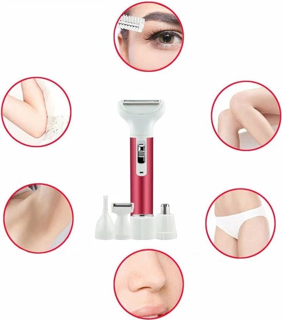 Bluemay 5-in-1 Ladyshave - Pijnloos - Ladyshave Voor Vrouwen - Scheerapparaat - Trimmer - Haarverwijderaar - Ontharing - Ontharingsapparaat 2 Bluemay 5-in-1 Ladyshave - Pijnloos - Ladyshave Voor Vrouwen - Scheerapparaat - Trimmer - Haarverwijderaar - Ontharing - Ontharingsapparaat - Afbeelding 2