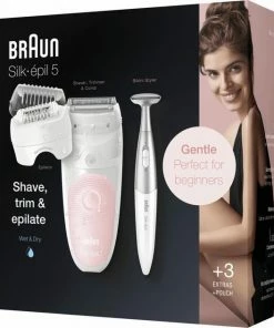Braun Silk-épil 5 5-820 Wit/Roze - Epilator + Bikinistyler -Philips winkel 550x632