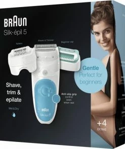 Braun Silk-?pil 5-610 Wit/Turquoise - Epilator -Philips winkel 550x633 6