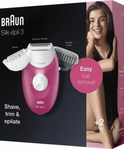 Braun Silk-épil 3 3-410 - Elektrische Epilator Voor Dames - Roze/wit -Philips winkel 550x634 1
