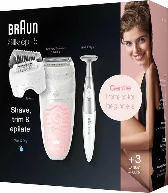 Braun Silk-?pil 5 5-620 - Epilator - Wit/Roze 8 Braun Silk-?pil 5 5-620 - Epilator - Wit/Roze - Afbeelding 8