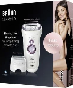 Braun Silk-?pil 9 9-710 Voor Vrouwen Voor Langdurige Ontharing, Wit/Paars