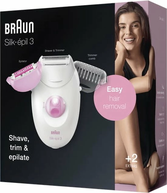 Braun Epilator Silk Epil 3 3270 - Roze 19 Braun Epilator Silk Epil 3 3270 - Roze - Afbeelding 19