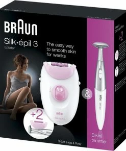 Braun Silk-épil 3 - SE3-321 Legs, Arms & Body: Epilator (20 Pincetten) Met Massagerollers + Bikini Trimmer - Kleur: Wit + Roze 10 Braun Silk-épil 3 - SE3-321 Legs, Arms & Body: Epilator (20 Pincetten) Met Massagerollers + Bikini Trimmer - Kleur: Wit + Roze -Philips winkel 550x636
