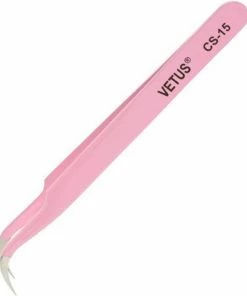 WiseGoods - Wenkbrauw En Wimper Pincet - Wimperextensions - Nepwimpers - Mee Eters Verwijderen - Splinters - RVS - Roze